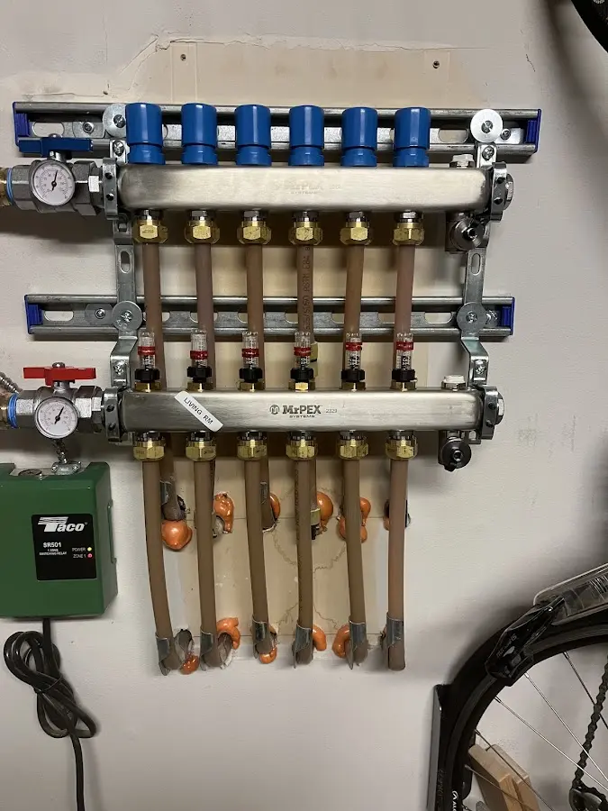 Plumber performing Gas Line Installation at a residential property in Williston